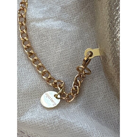 olga berg Marta Metallic Clutch in Gold Womens Purse Shoulder Handbag - Picture 9 of 11